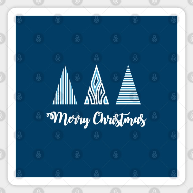 Three Christmas trees No01 Sticker by kallyfactory